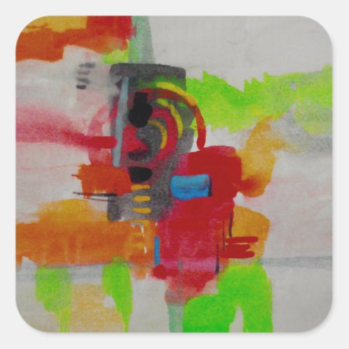 Original Abstract Artwork Square Sticker