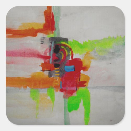 Original Abstract Artwork Square Sticker