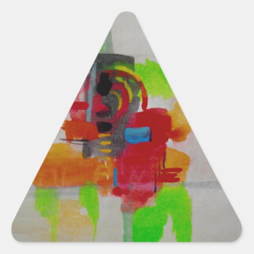 Original Abstract Artwork Triangle Sticker