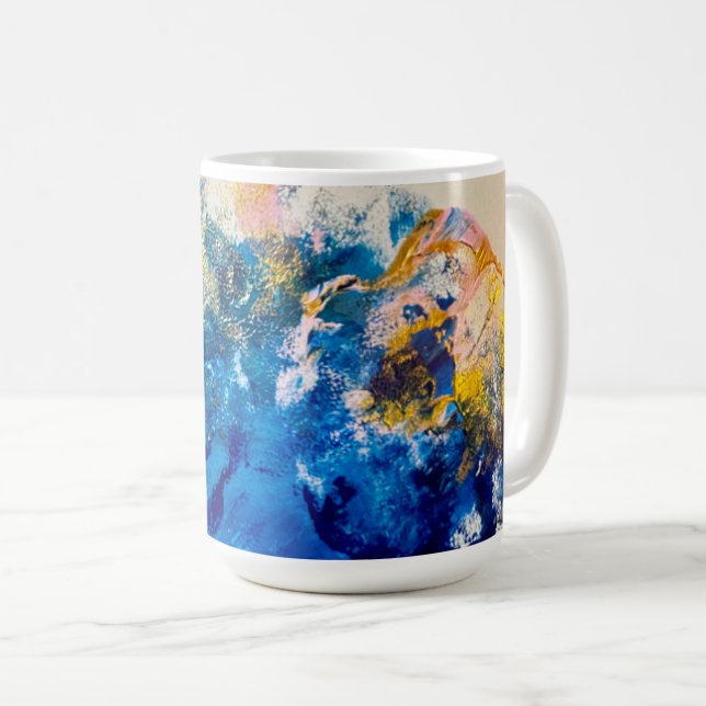 Original Abstract Color Swirl Escape Candle  Coffee Mug (Front Right)