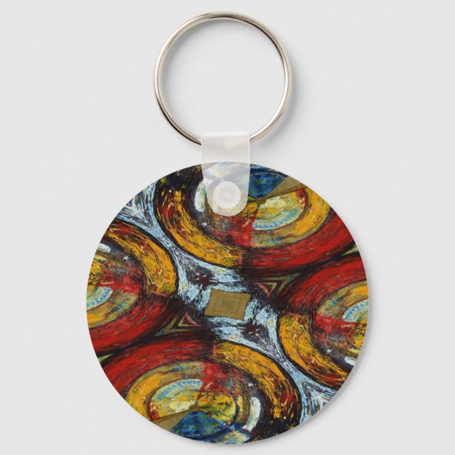 Original Abstract Digital Art Keychain (Front)