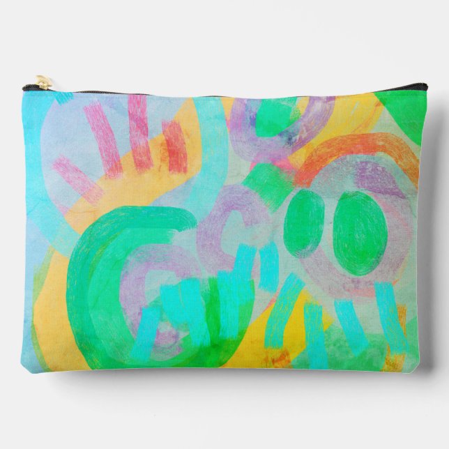 Original Abstract Digital Art Pencil Bag (Front)