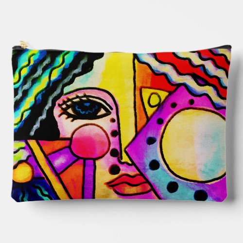 Original Abstract Digital Painting Accessory Pouch