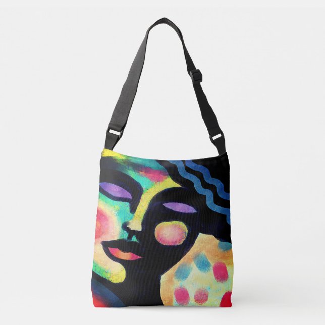 Original Abstract Digital Painting Crossbody Bag (Front)