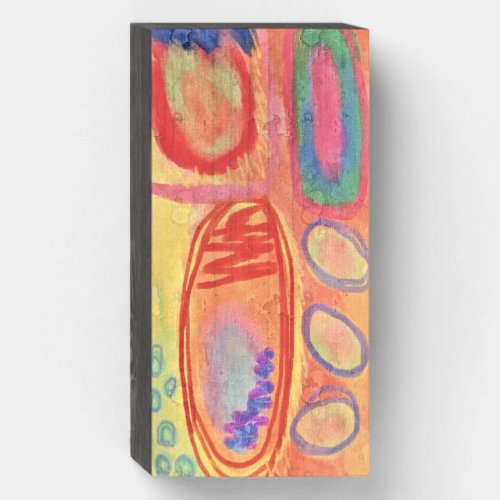 Original Abstract Digital Painting Wooden Box Sign