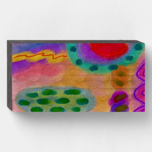 Original Abstract Digital Painting Wooden Box Sign