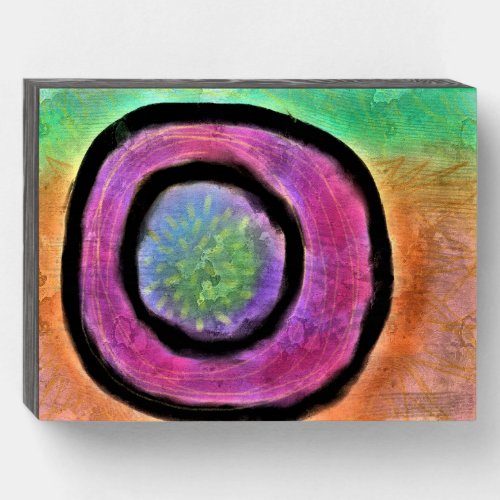 Original Abstract Digital Painting Wooden Box Sign