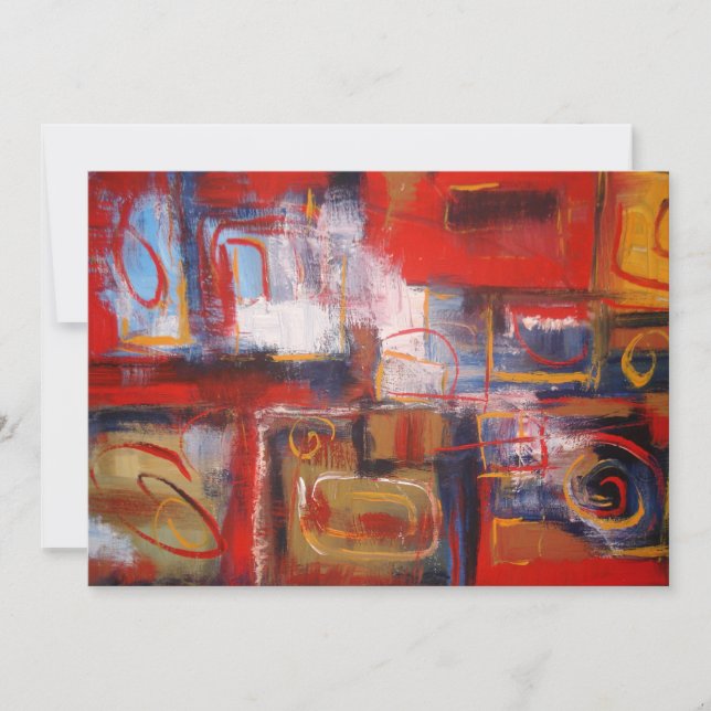 Original Abstract Painting Art Invitation (Front)