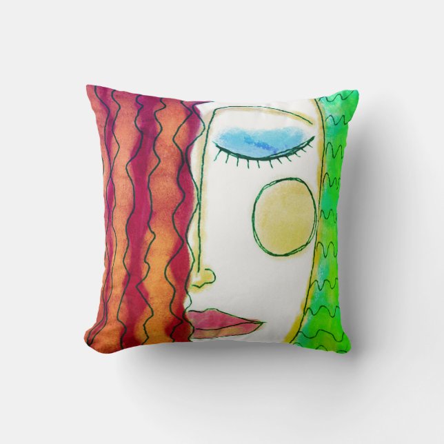 Original Abstract Painting Throw Pillow (Front)