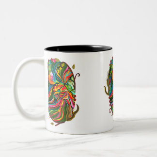 Original Abstract Portal Pattern Two-Tone Coffee Mug