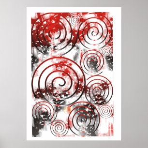 Original Abstract The Top black/red/white Poster