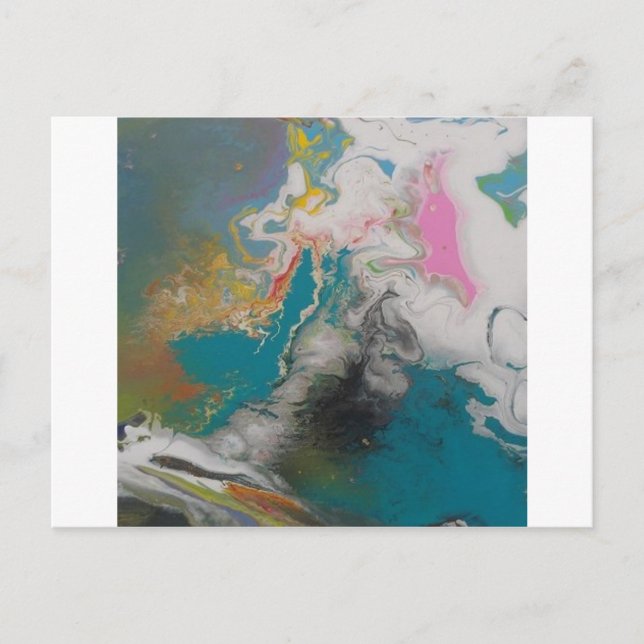 Original Abstract Tornado Wind Weather Storm Postcard (Front)