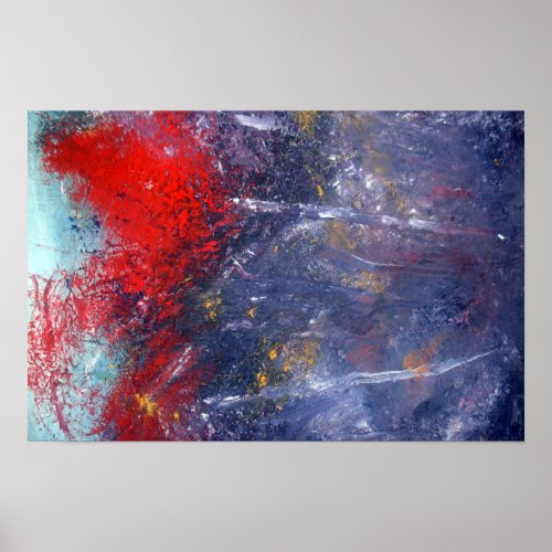 Original Abstract Trees Art Poster