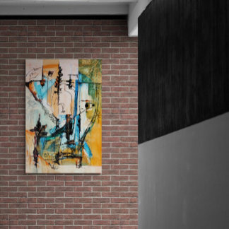 Original Acrylic Painting On Metal Print