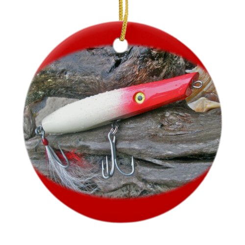Original AJS Pencil Popper Fishing Lure Ceramic Ornament