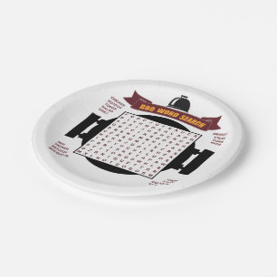 Original and fun BBQ party word search puzzle... Paper Plates