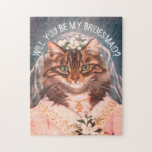 Original and funny bridesmaid proposal jigsaw puzzle (Vertical)