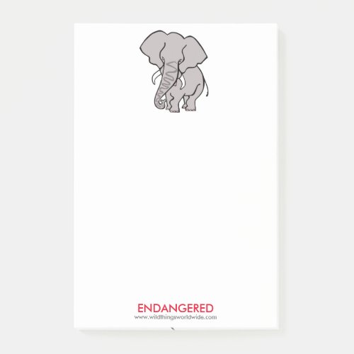 Original animal designs _ELEPHANT _Post it Notes