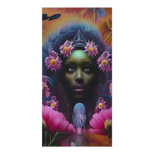 Original Art Abstract Spiritual Bohemian Goddess   Poster