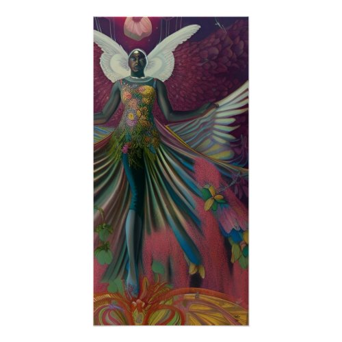 Original Art Abstract Spiritual Bohemian Goddess   Poster