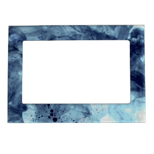 Original art: "aqua clocks" magnetic photo frame