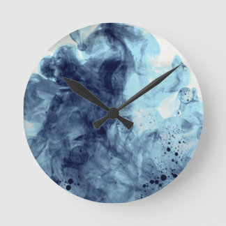 Original art: "aqua clocks" round clock