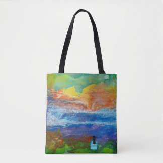 original art "Big wave morn" Tote Bag