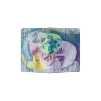 Original art colorful surrealism image passport holder