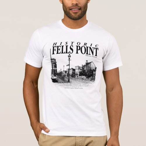 Original Art depicting Historic Fells Point T_Shirt