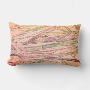 Original Art Digital Watercolor Bamboo Pillow