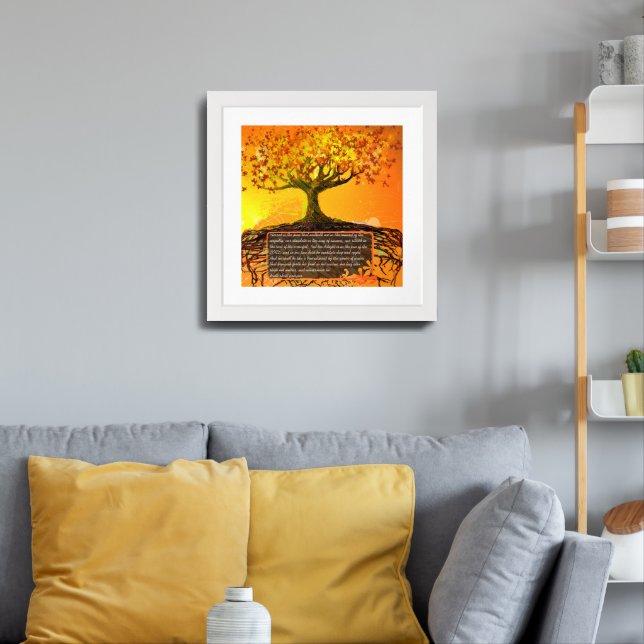 Original Art- Distressed Grunged Roots Tree Poster (Living Room 3)