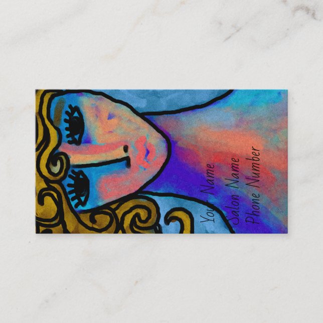 Original Art Hair Stylist  Business Card (Front)