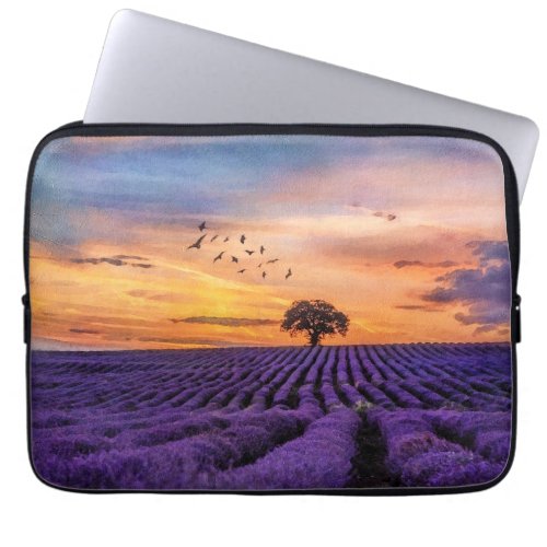 Original Art Lone Tree Peaceful Scenery     Laptop Sleeve