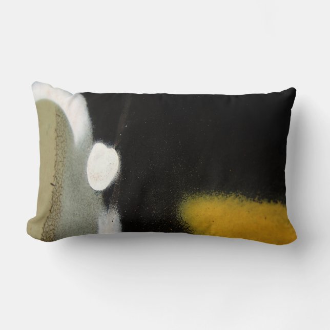 Original art: "macroffiti: comet" lumbar pillow (Front)