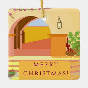 Original Art Mexican Patio Ceramic Ornament