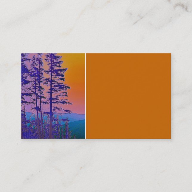 original art mountain pines unique  business card (Front)