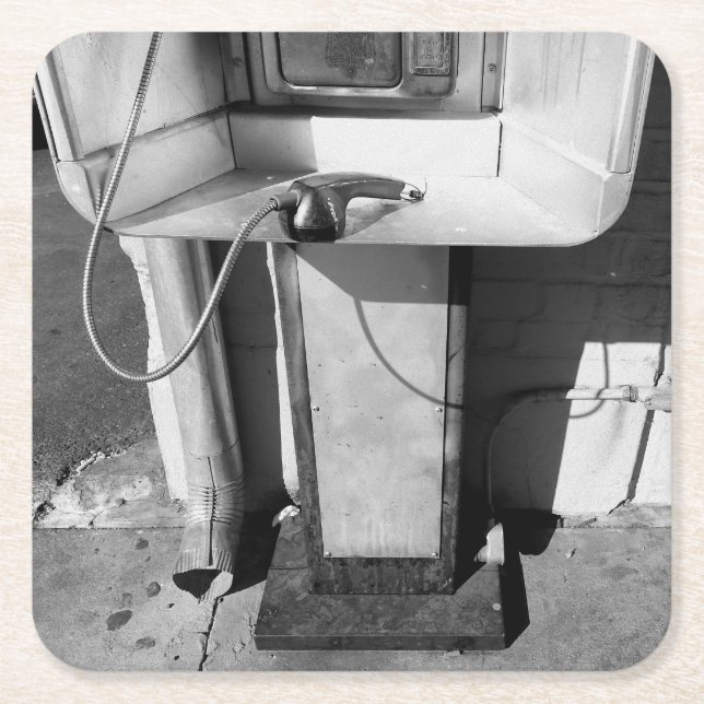 Original art: "neglect by default" square paper coaster (Front)