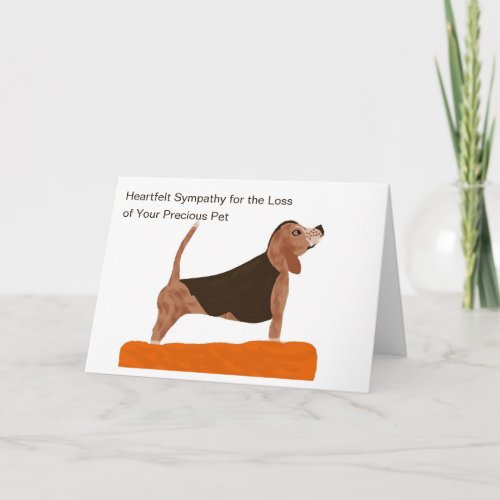 Original Art on Pet Sympathy Card