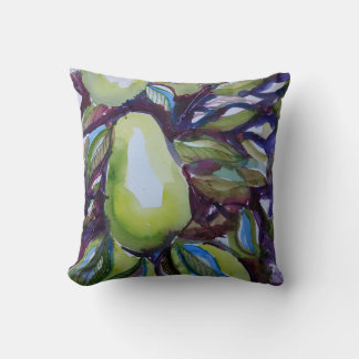 Original Art Pear Pillow