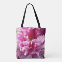 Pink Peony Floral Tote Bag