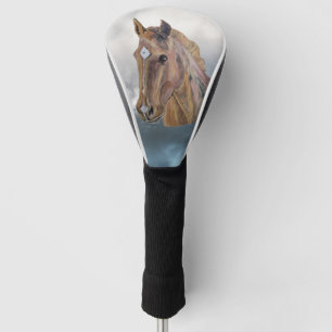 Original Art Red Horse Realistic Golf Head Cover