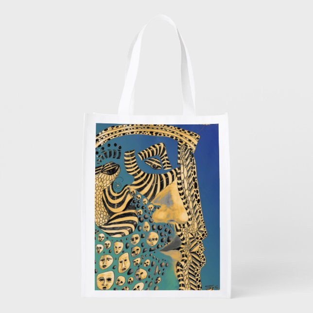 Original Art Reusable Grocery Bag (Back)
