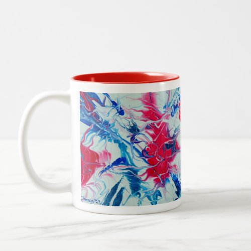 Original art Ripple Rose Two_Tone Coffee Mug