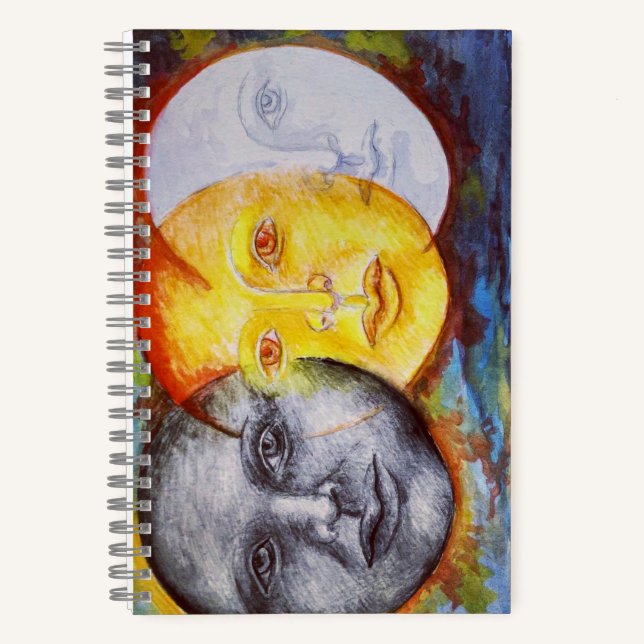 Original art sun moon eclipse notebook (Front)