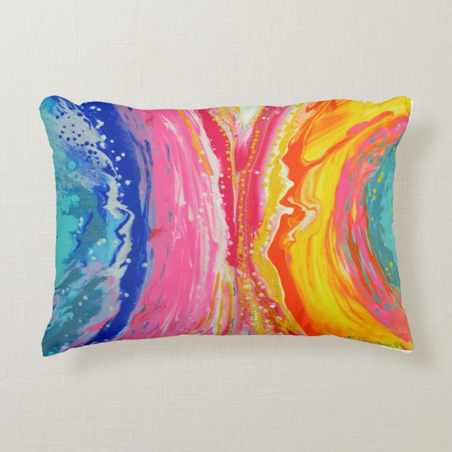 Original art When Worlds collide Accent Pillow (Front)