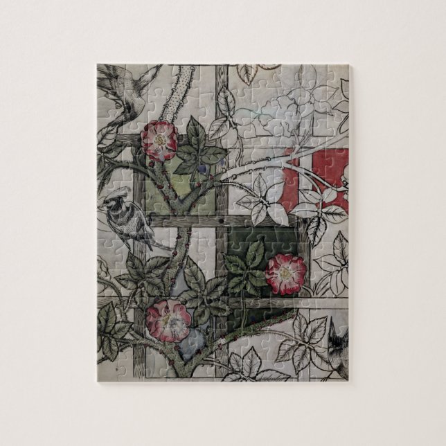 Original artwork for 'Trellis' wallpaper design, 1 Jigsaw Puzzle (Vertical)
