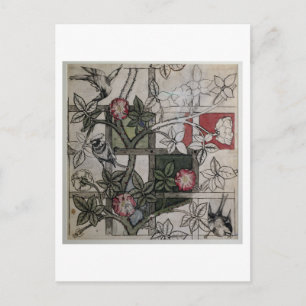 Original artwork for 'Trellis' wallpaper design, 1 Postcard