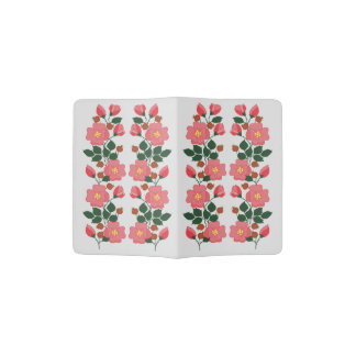 original author's floral pattern  unique style passport holder