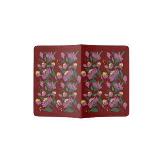original author's floral pattern unique style passport holder