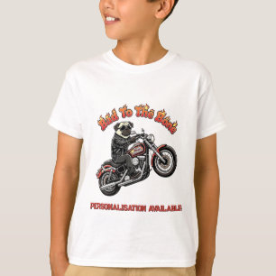 Original Bad To The Bone Pug Biker Pugly Attitude T-Shirt